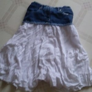 Jean and lacy skirt